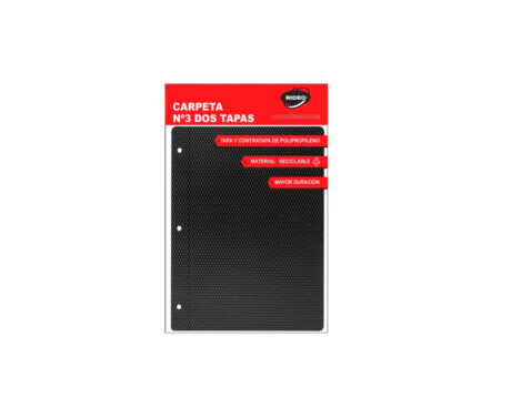CARPETA RIDEO Nro 3 FIBRA NEGRA PPP (2903ES)