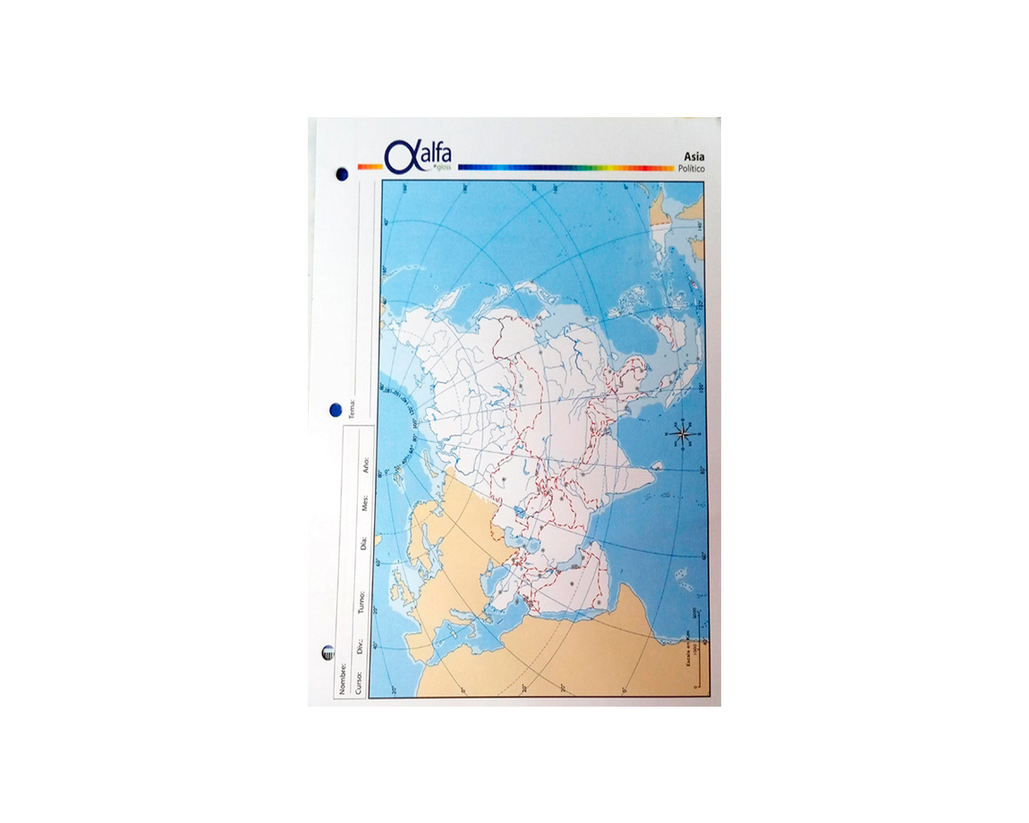 MAPAS ALFA Nro 3 POLITICO ASIA