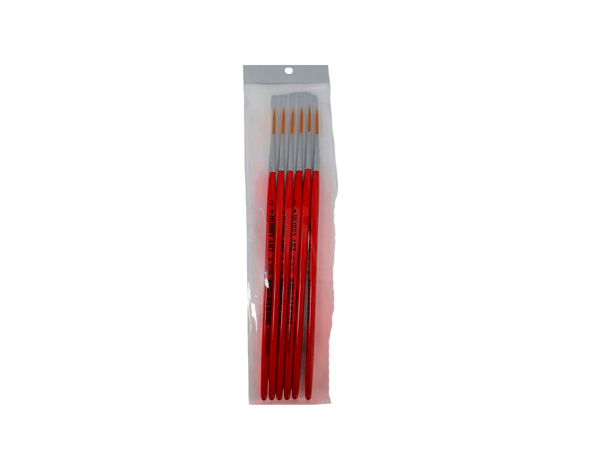 PINCEL HOBBY S-9746 Nro  2 SINTETICO x6 u. LINER
