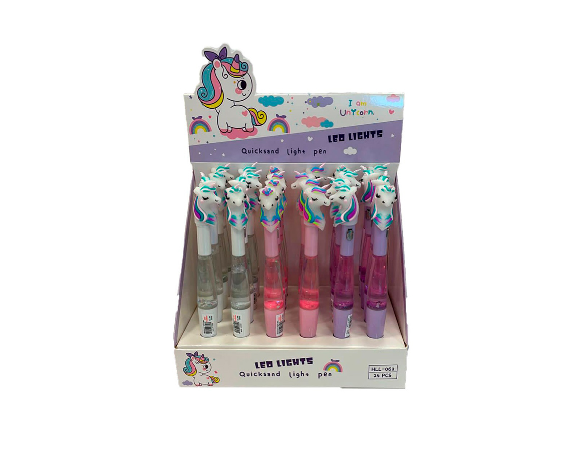 BOLIGRAFO COLOURS 24161 C/LUZ Y LIQUIDO UNICORNIO