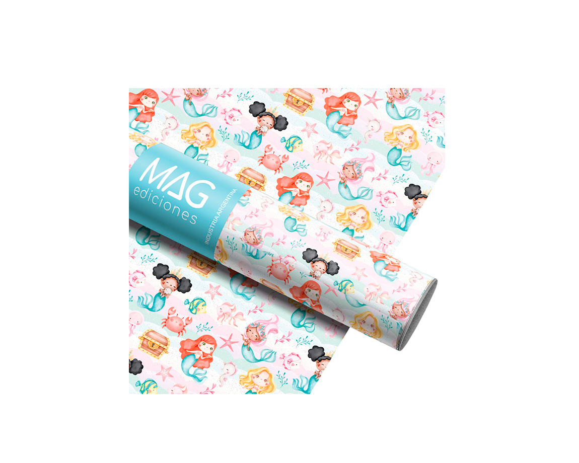 PAPEL REGALO MAG 5165 SUEÑOS DE SIRENITA