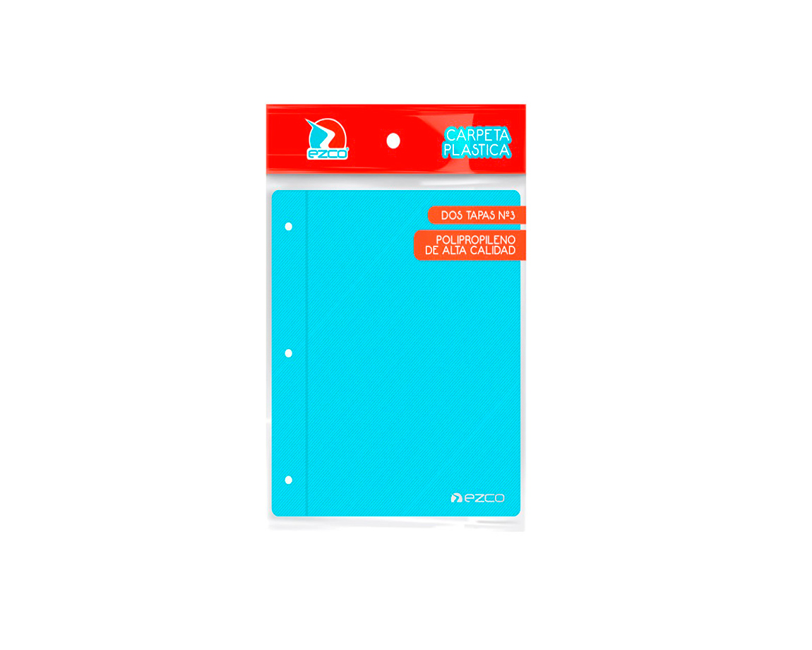 CARPETA EZCO N°3 CELESTE PASTEL 2 TAPAS