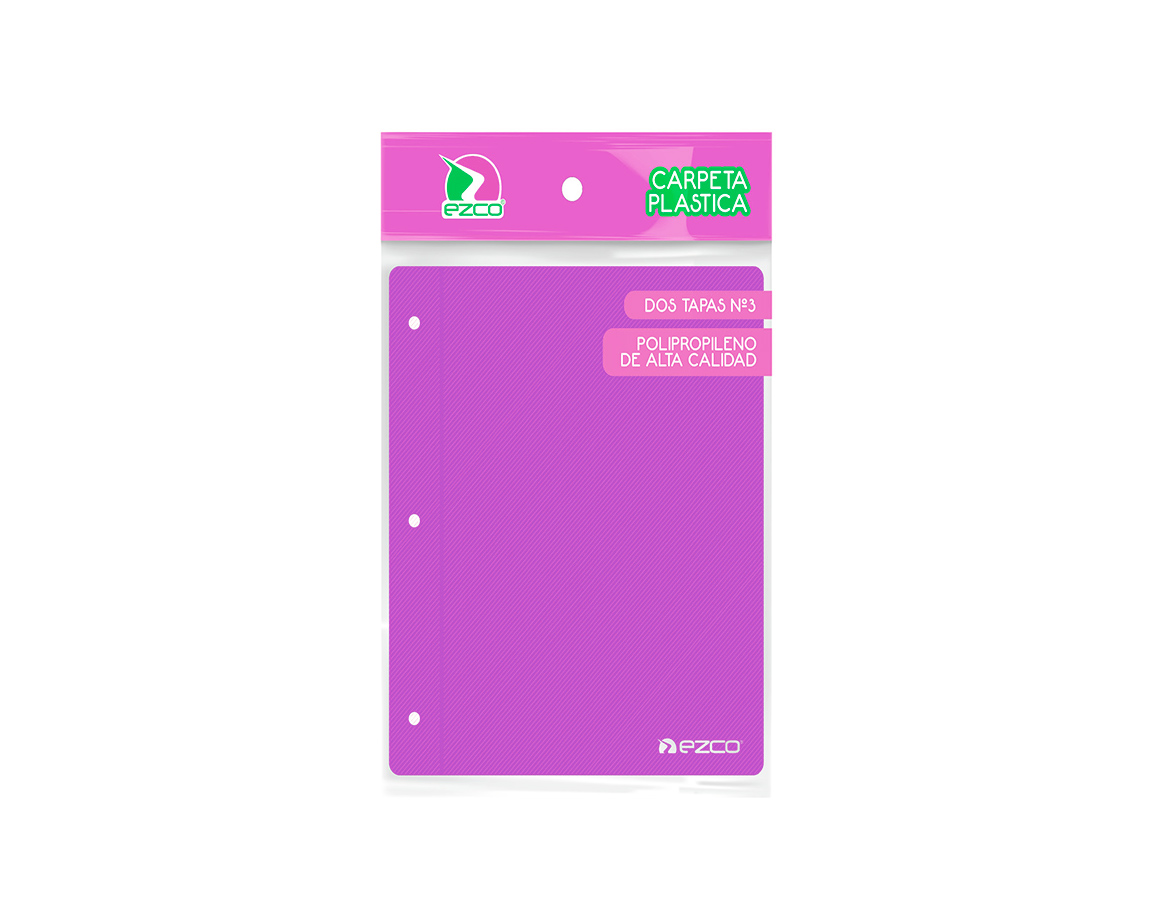 CARPETA EZCO N°3 LILA PASTEL 2 TAPAS