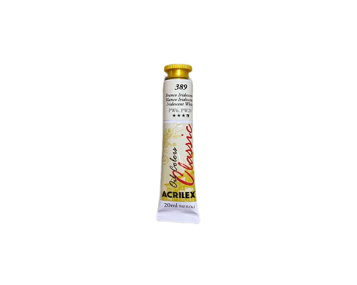 OLEOS ACRILEX 389 BLANCO IRIDISCENTE 6x20 ML