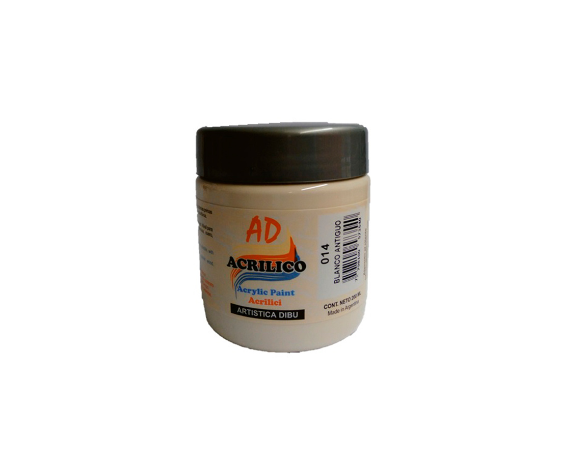 ACRILICO AD DECORATIVO 200 ML 014 BLANCO ANTIGUO