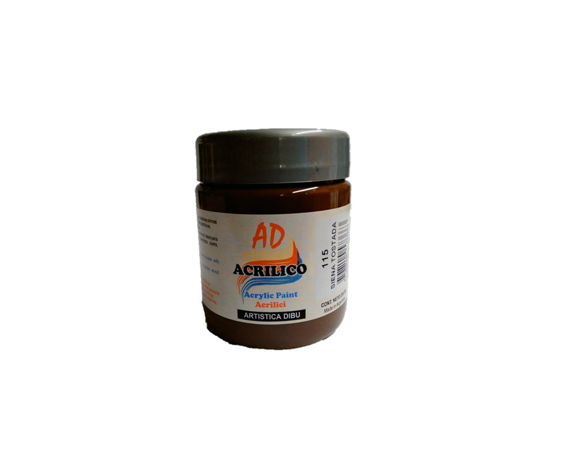 ACRILICO AD DECORATIVO 200 ML 115 SIENA TOSTADA