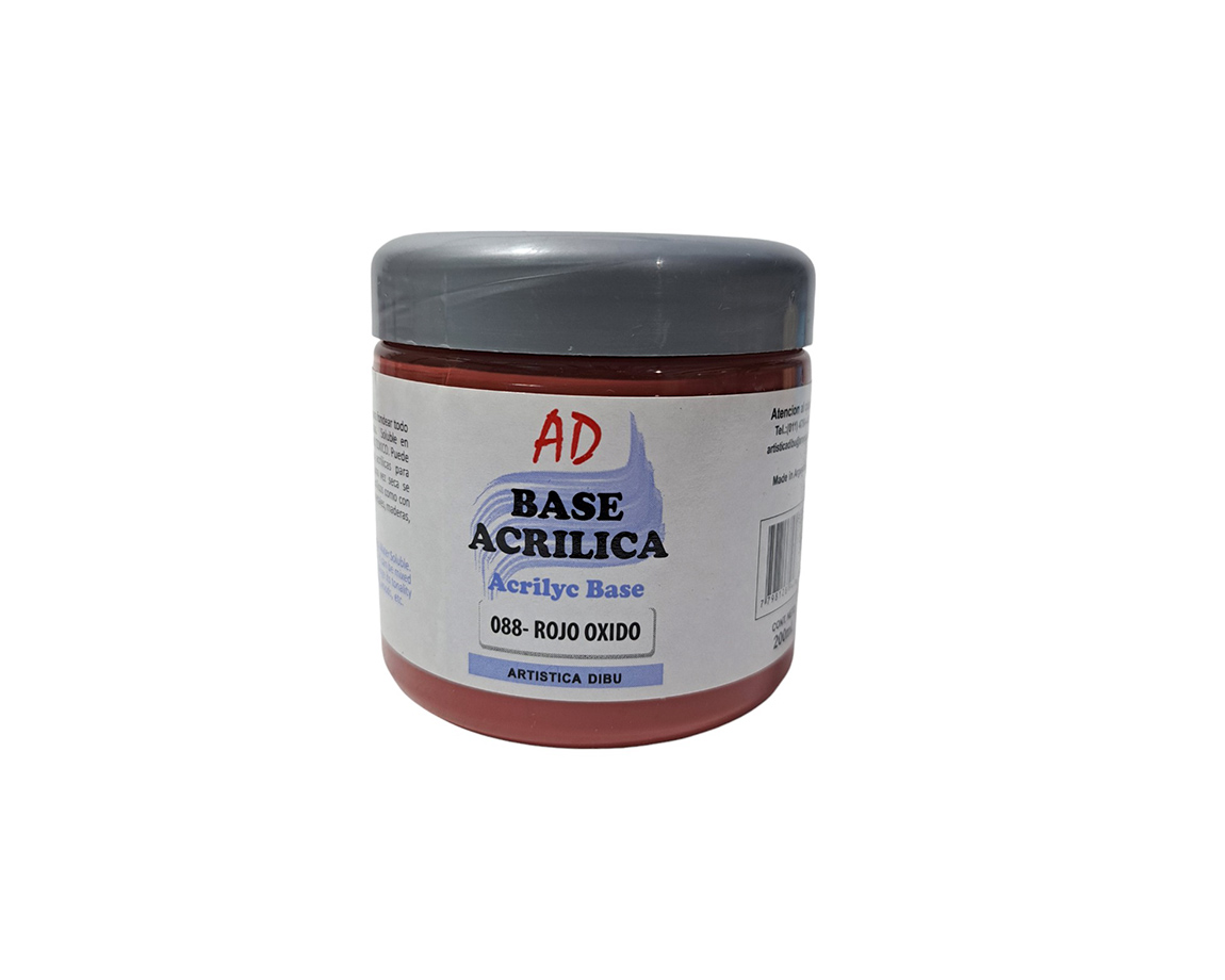 BASE ACRILICA AD x 200CC 088 ROJO OXIDO