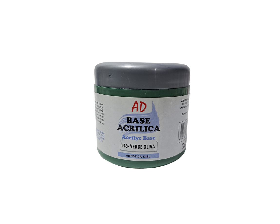 BASE ACRILICA AD x 200CC 138 VERDE OLIVA