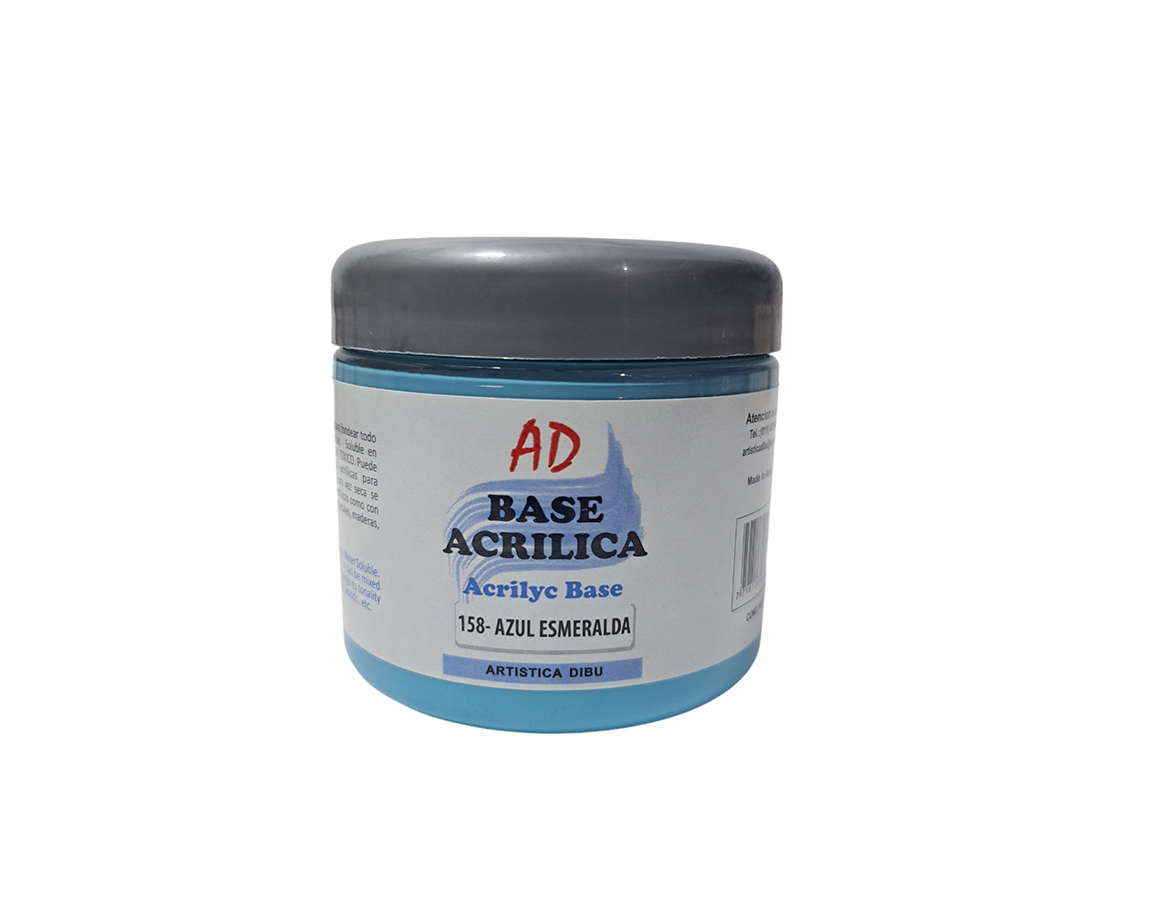 BASE ACRILICA AD x 200CC 158 AZUL ESMERALDA