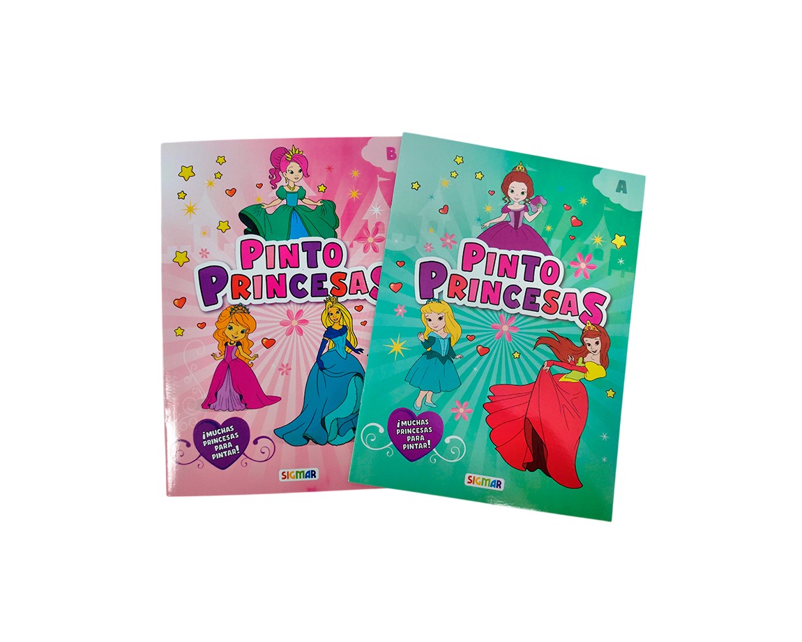LIBROS SIGMAR PINTAR PRINCESAS Y UNICORNIOS
