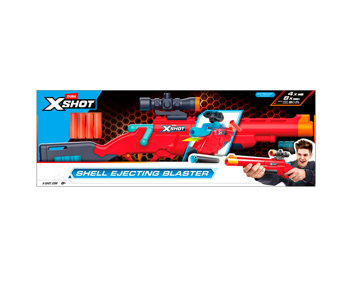 JUGUETE ZURU X-SHOT 7965 EXCEL EJECTOR SHELL 8 DARDOS