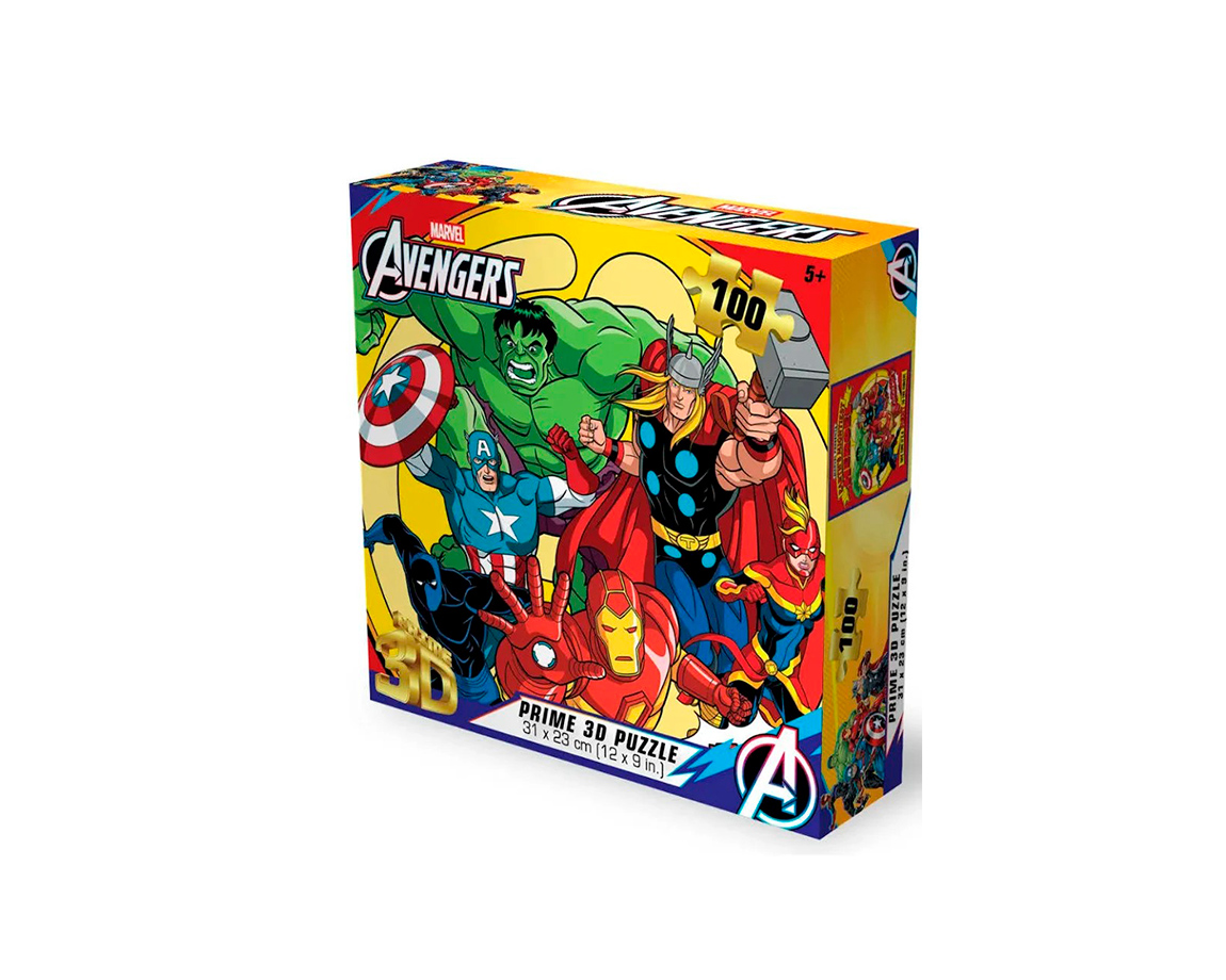 ROMPECABEZAS LENTICULAR LOS VENGADORES 100P PRIME 3D PMD008