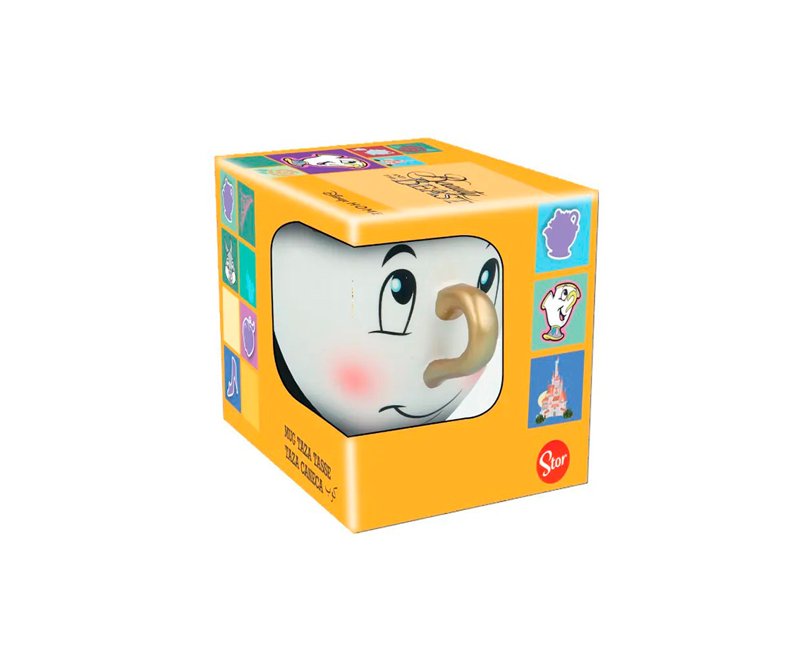 TAZA CERAMICA 3D LA BELLA Y LA BESTIA CHIP 177ML EN CAJA STOR 78801