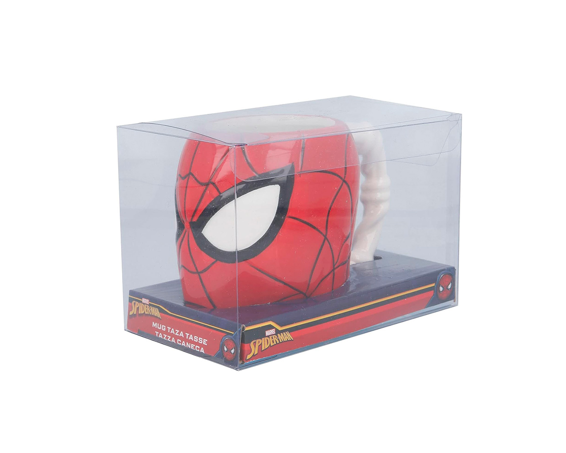 TAZA CERAMICA 3D SPIDERMAN 414ML EN CAJA STOR 95786