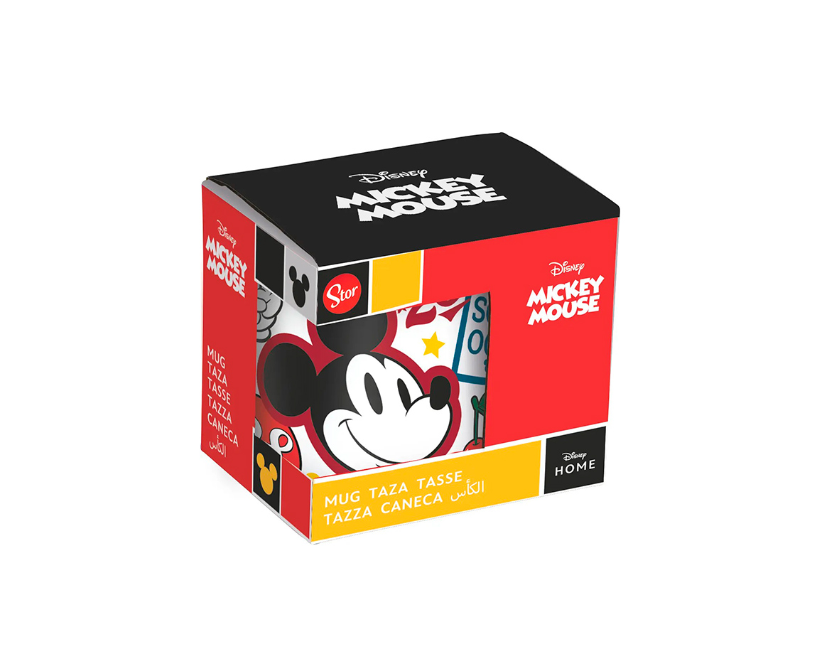 TAZA CERAMICA MICKEY MOUSE CHAMPION 325ML EN CAJA STOR 88224