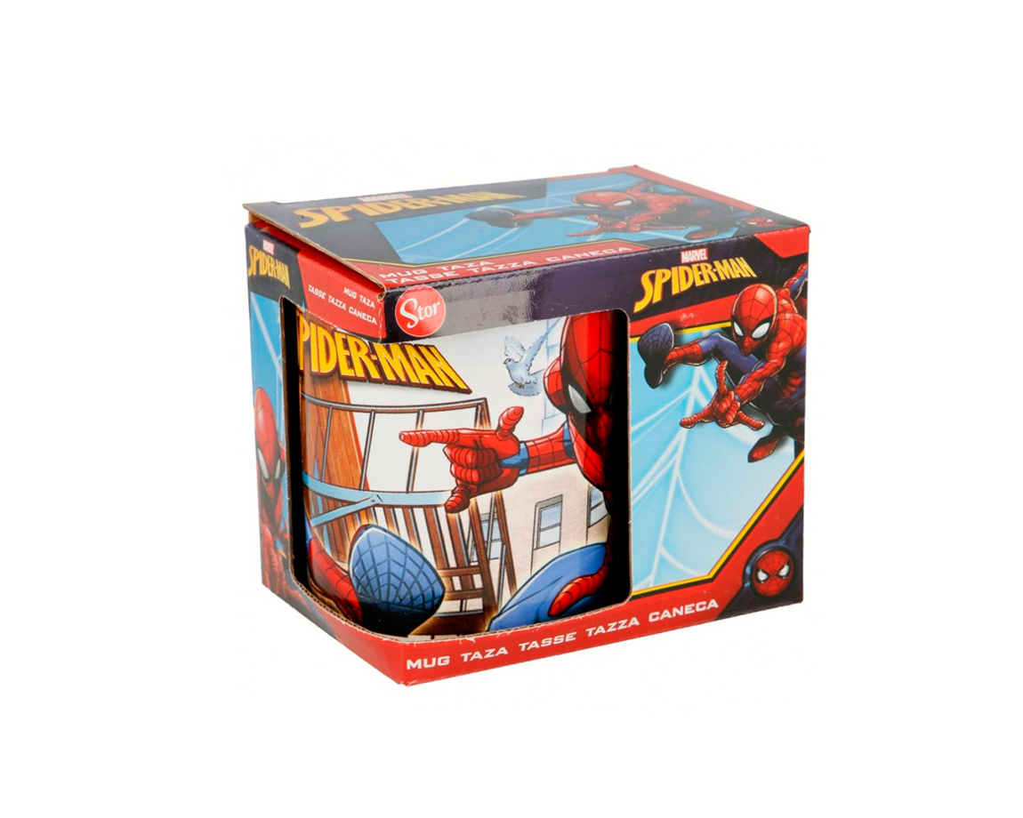 TAZA CERAMICA SPIDERMAN STREETS 325ML EN CAJA STOR 78325