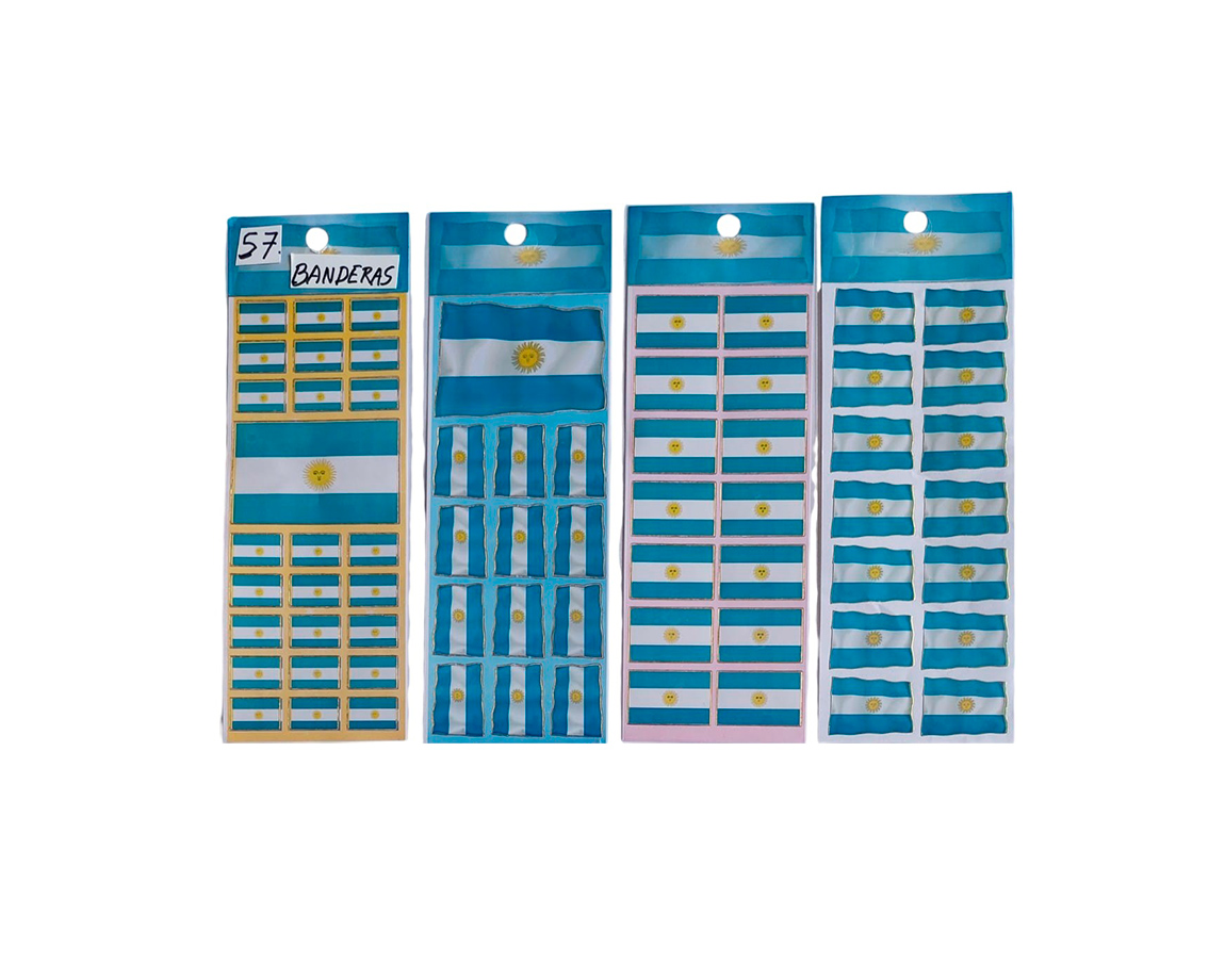 STICKERS BANDERA ARGENTINA x 10 U.