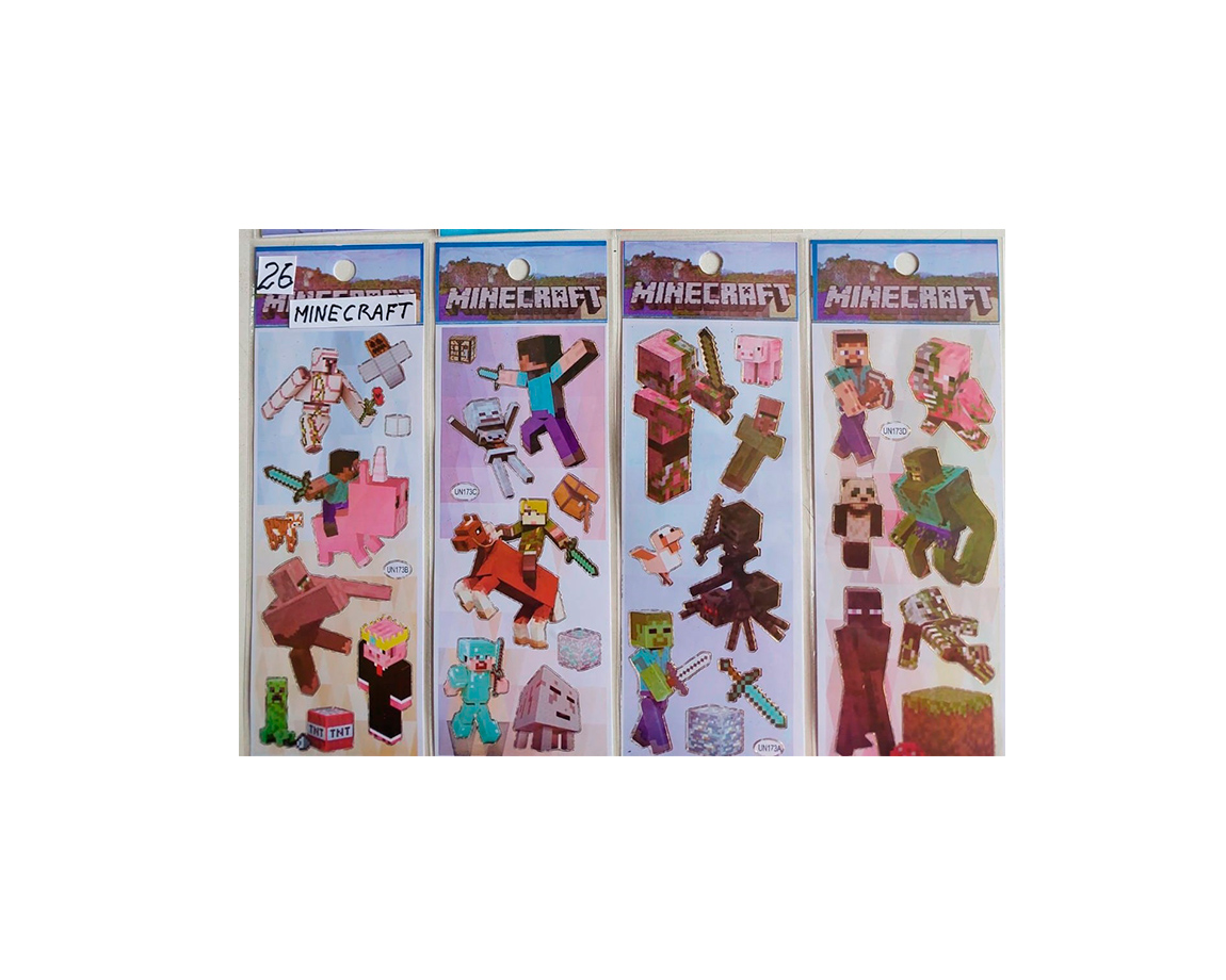 STICKERS MINECRAFT x 10 U.