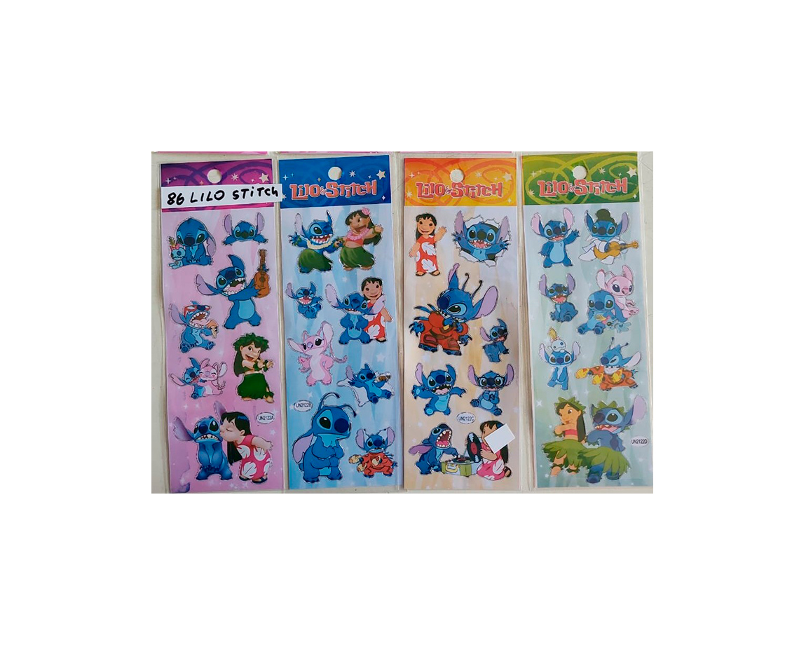 STICKERS LILO Y STICH x 10 U.