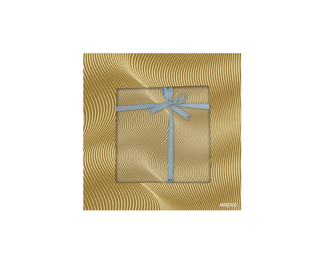 PAPEL BOBINA MURESCO 60x150 -3595-1- SINUOSO ORO / BEIGE