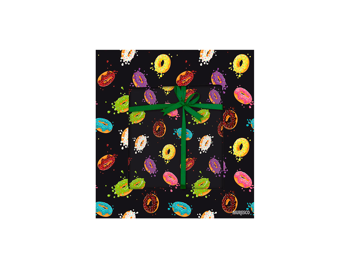 PAPEL BOBINA MURESCO 60x150 -3601- DONUTS NEGRO