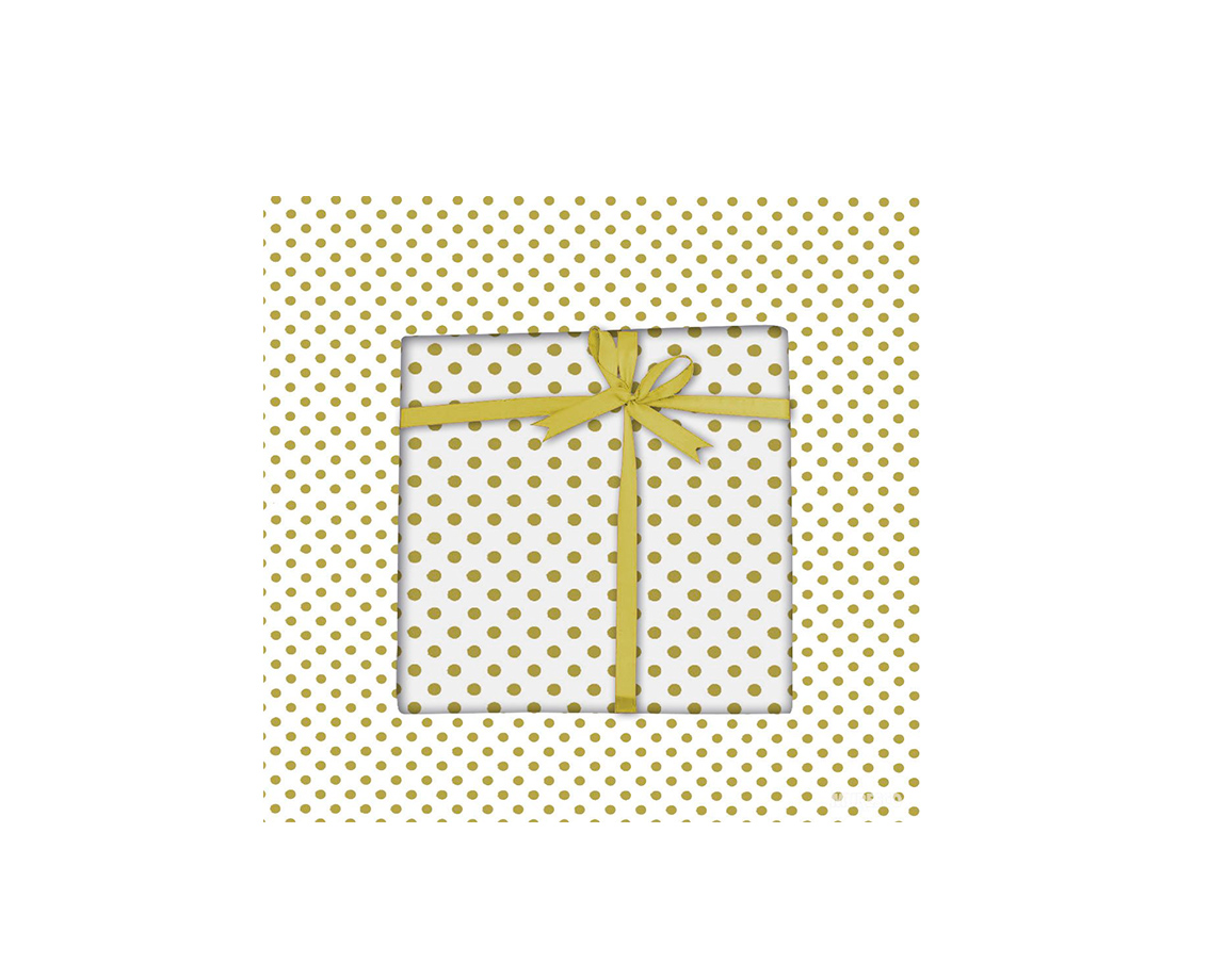 PAPEL BOBINA MURESCO 35x150 -3573-1- LUNARES ORO / FONDO BLANCO