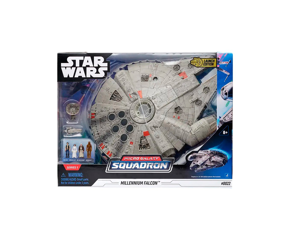 JUGUETE STAR WARS SWJ0022 MILLENIUM FALCON 23 CM + 4 FIGURAS