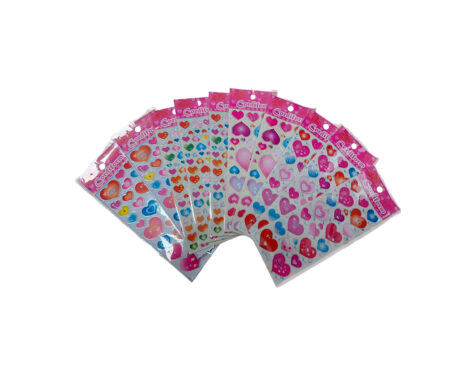 STICKERS CORAZON COLOR x 10 U.