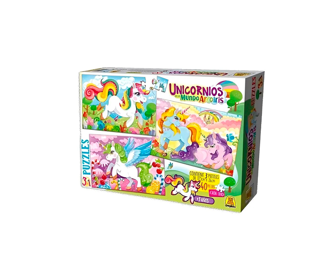 PUZZLE IMPLAS 25 UNICORNIOS MUNDO ARCOIRIS