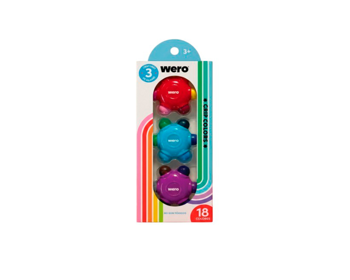 CRAYONES WERO WE4423 GRIP COLORS