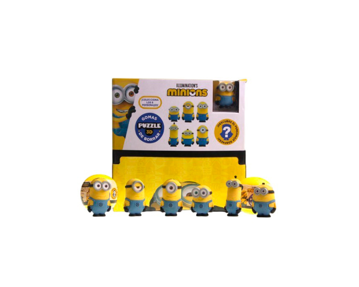 JUGUETE PUZZLE WERO WE4437 MINIONS ERASERS