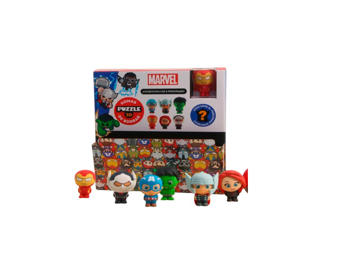 JUGUETE PUZZLE WERO WE4439 MARVEL ERASERS