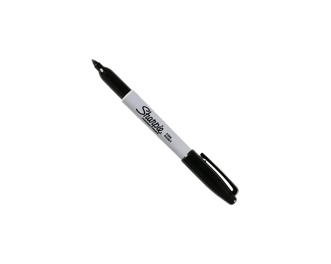 MARCADOR SHARPIE FINO x 12 U. 2 S/C NEGRO PUNTA FINA