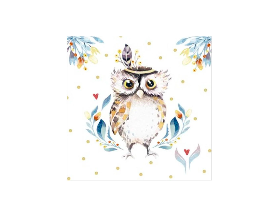 SERVILLETAS EQ DECOUPAGE 33x33CM x20 U. 7015 BUHO