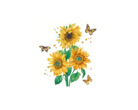 SERVILLETAS EQ DECOUPAGE 33x33CM x20 U. 7024/209966 GIRASOL
