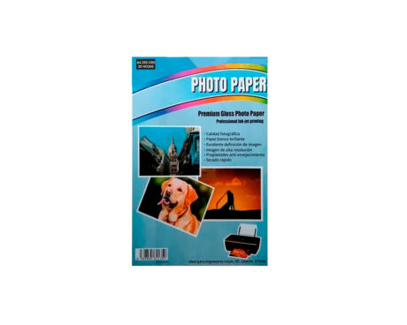 PAPEL ESPECIAL GLOSSY A4 230 GRS RESIST/AGUA 20H INK-JET