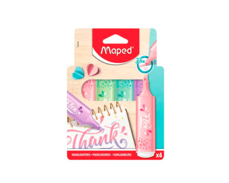 RESALTADOR MAPED FLEX PASTEL x 4 UNID. -740308-