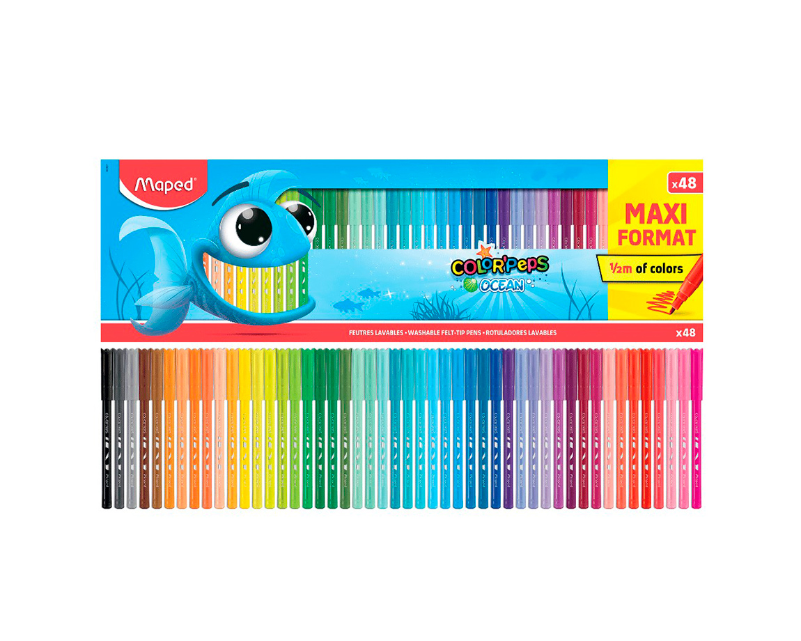 MARCADOR MAPED COLOR PEPS OCEAN x 48 U.