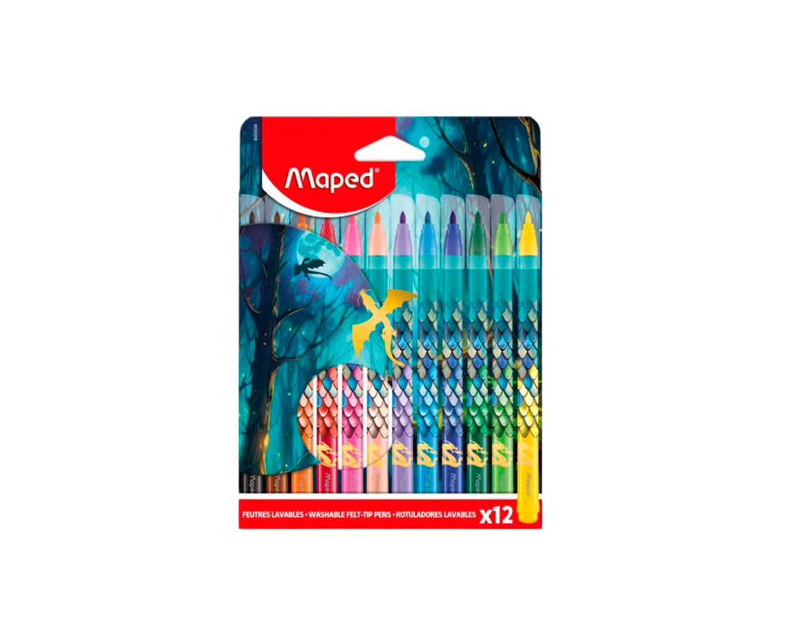 MARCADOR MAPED DRAGON x 12 U.