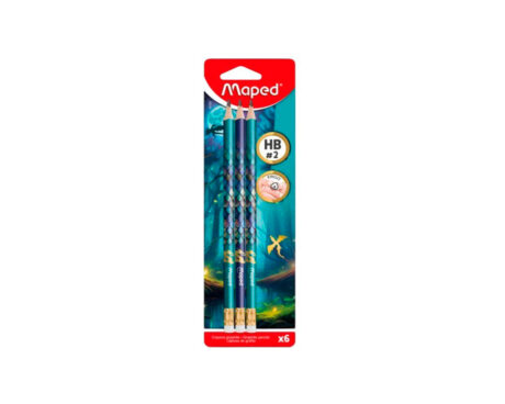 LAPIZ MAPED GRAFITO DRAGON C/GOMA x 6 U.