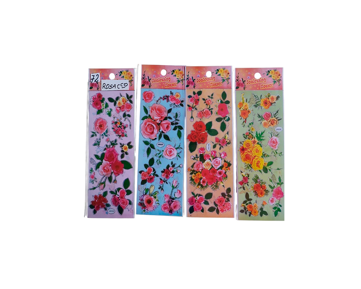 STICKERS ROSA CHICA x 10 U.