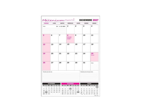 PLANIFICADOR MILENIUM CAL03 32x45.5 CM VERTICAL 2027