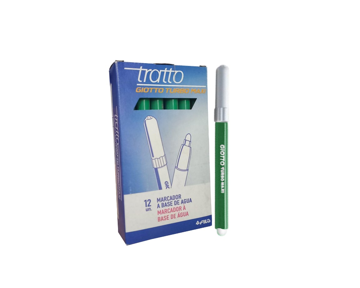 MARCADOR PAX GIOTTO TURBO MAXI VERDE x 12 u.
