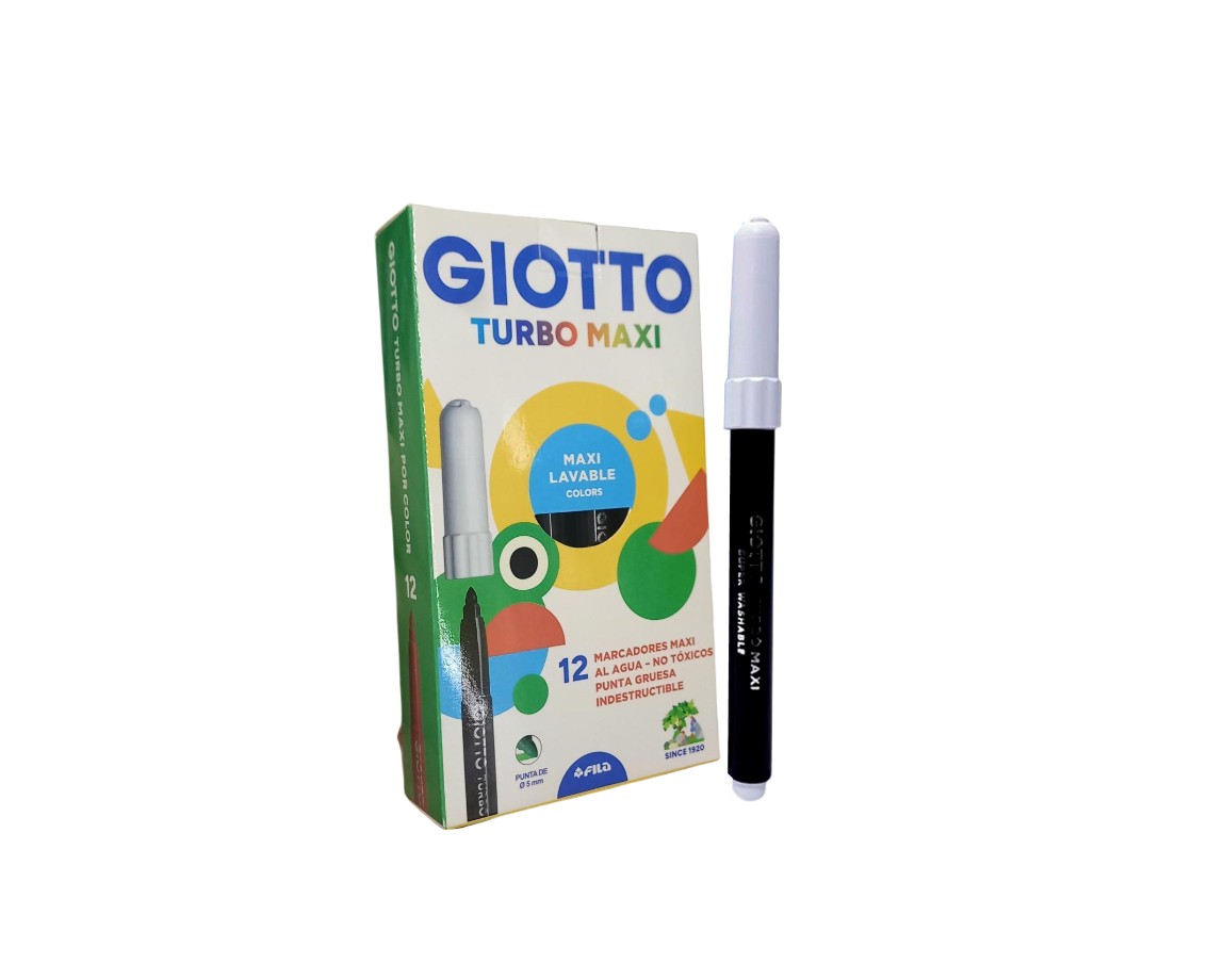 MARCADOR PAX GIOTTO TURBO MAXI NEGRO x 12 u.