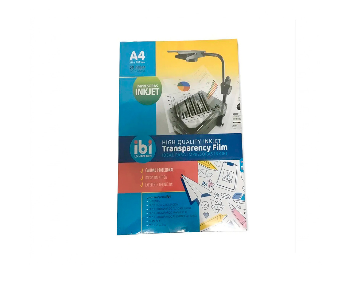 TRANSPARENCIA IMPRES 850400 I-JET EPSON A4 X 50 U