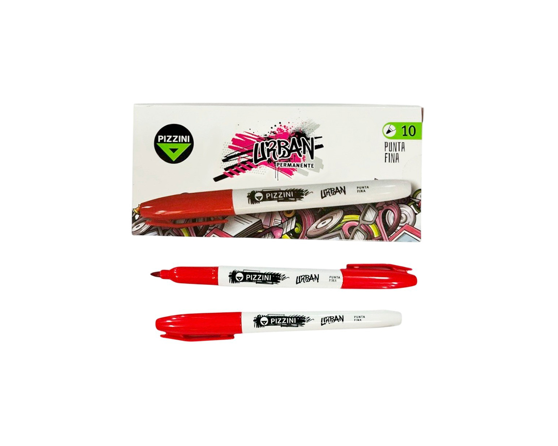 MARCADOR PIZZINI 1263/URBAN P/CD / TELA PERM ROJO