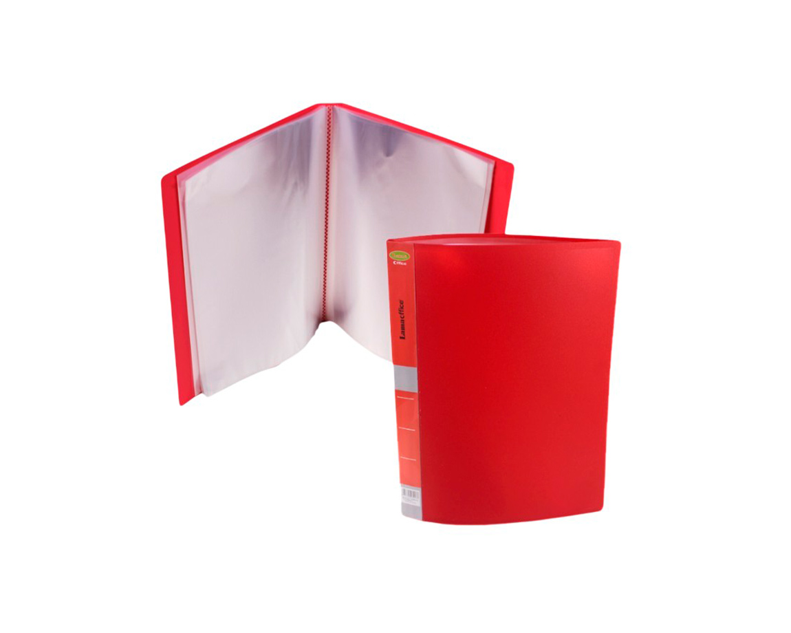 CARPETA LAMA OFFICE FM10 A4 10 FOLIOS ROJO