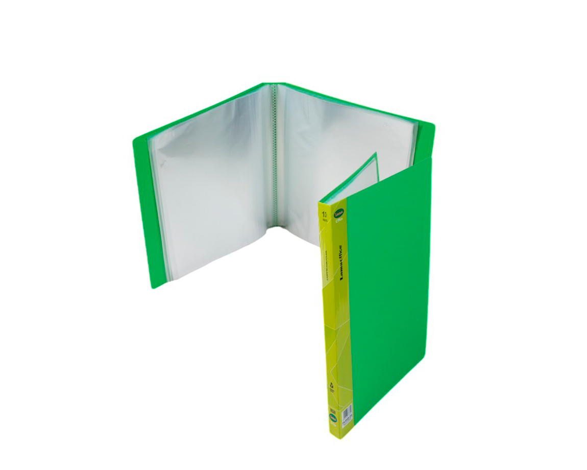 CARPETA LAMA OFFICE FM10F OFICIO 10 FOLIOS PASTEL VERDE MANZ