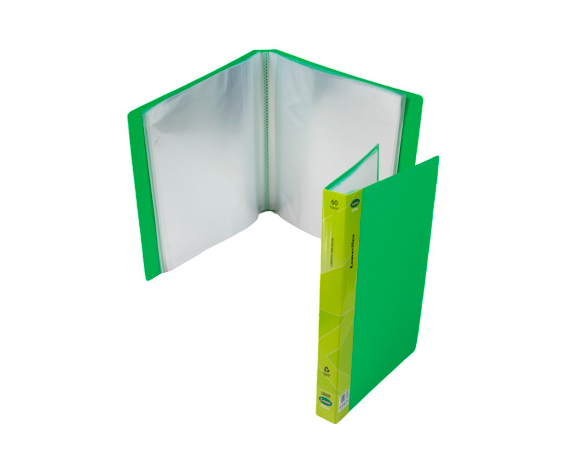 CARPETA LAMA OFFICE FM60F OFICIO 60 FOLIOS PASTEL VERDE MANZ