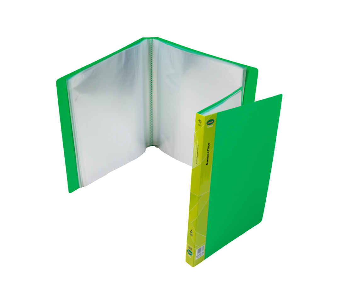 CARPETA LAMA OFFICE FM10 A4 10 FOLIOS PASTEL VERDE MANZ